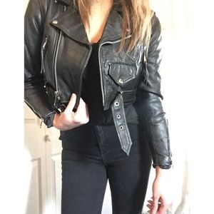 Vintage A.M.I London leather jacket